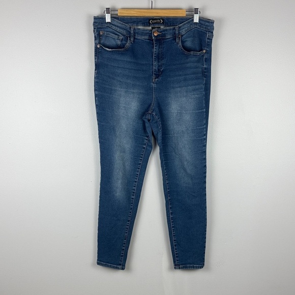 Nanette Lepore Blue Belle High Rise Skinny Jeans Size 16 - Picture 2 of 11